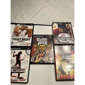 5 - Playstation 2 PS2 Games, Guitar Hero Aerosmith Guitar Hero Word Tour etc